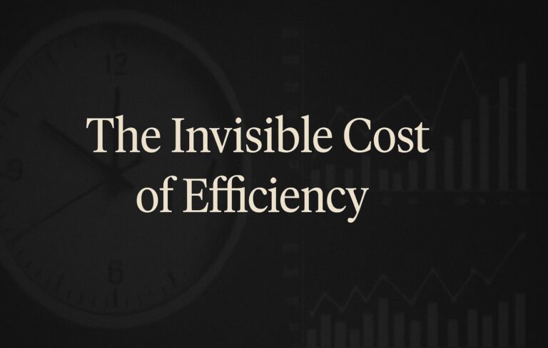 We chase efficiency at any cost — but what if it’s killing creativity, learning, and meaning at work? Discover the true hidden cost of speed.