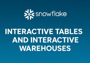 Snowflake Interactive Tables and Interactive Warehouses