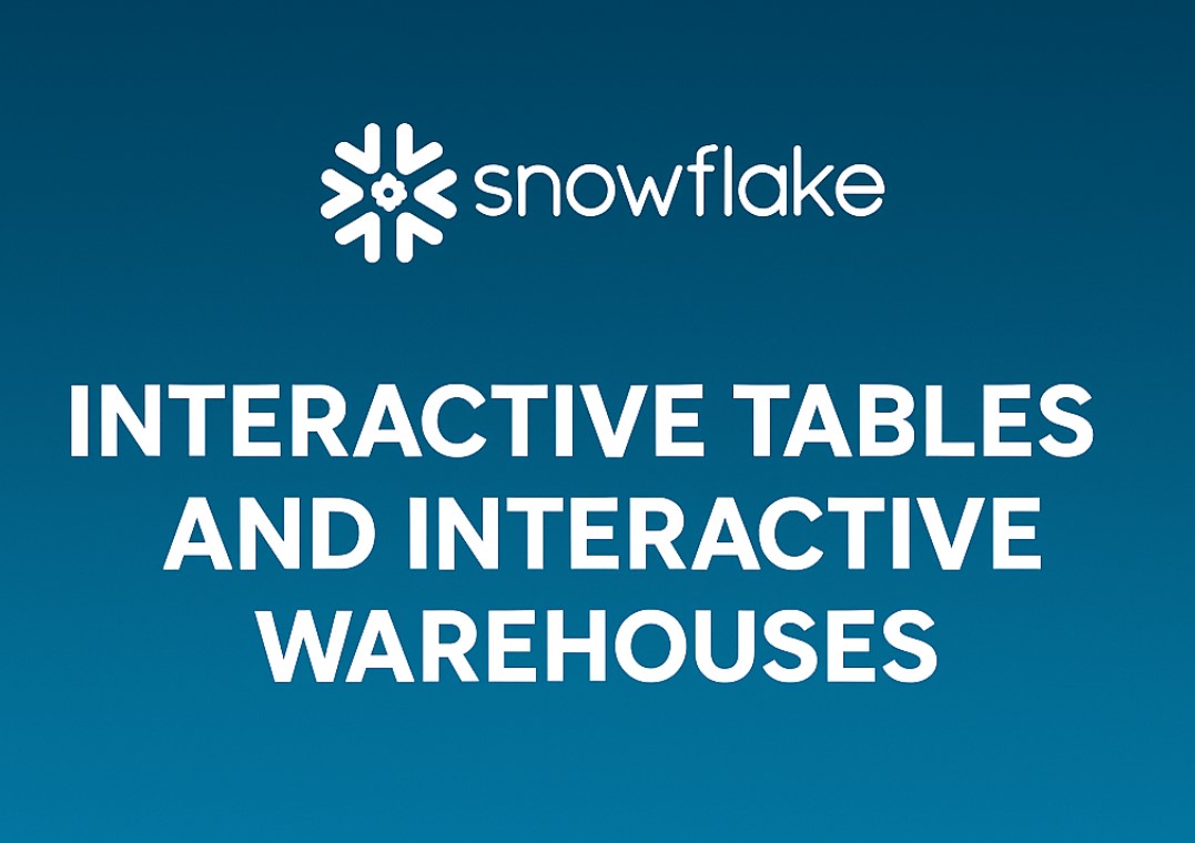 Snowflake Interactive Tables e Interactive Warehouses: el futuro de la ...